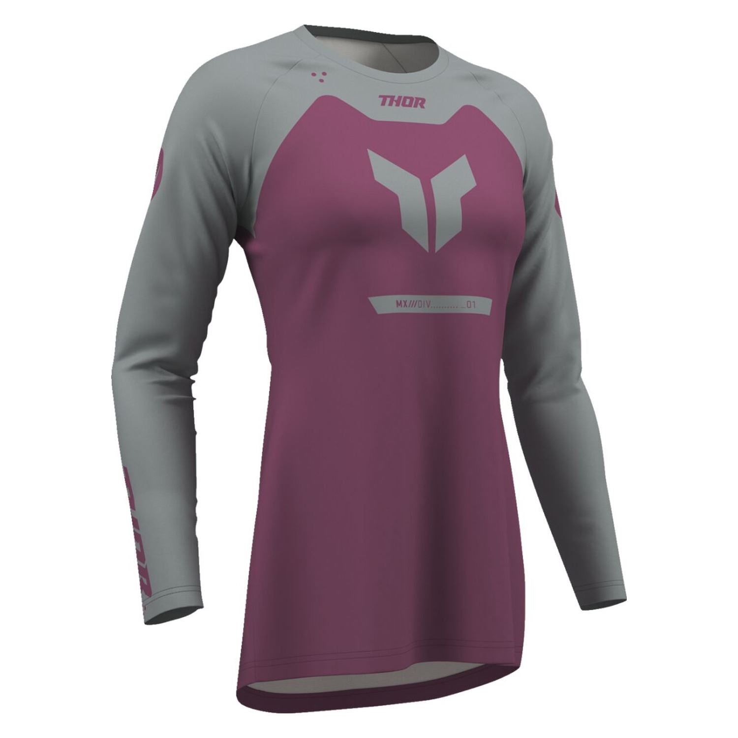 Thor 2026 Womens Ridemode Menace Purple Grey MX Jersey